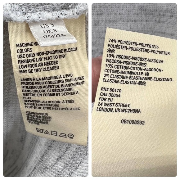 Anthropologie x Maeve Womens Risa Hacci Tunic Small Heather Gray White Cowl Neck - Picture 12 of 12